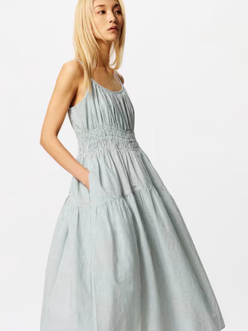 UNIQLO Linen Blend Camisole Dress